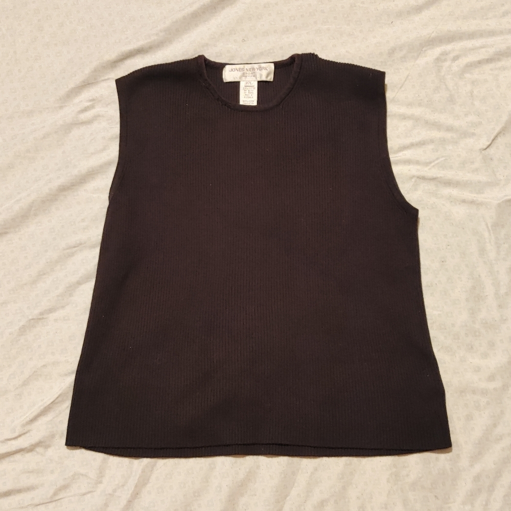 Jones New York Black Sweater Vest
